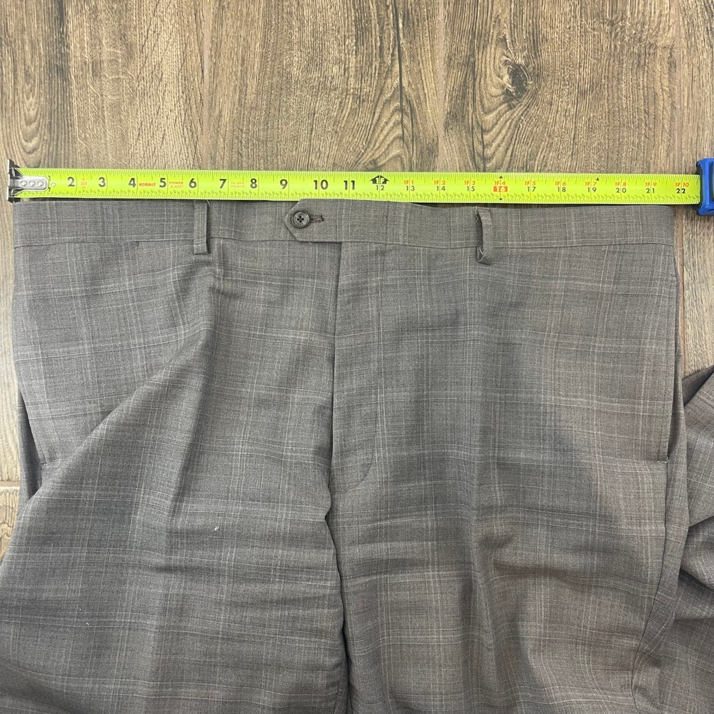 Tommy Hilfiger Wool Blend Suit Mens 48R W43 Grey Glen Plaid Regency Formal Smart - Picture 13 of 16